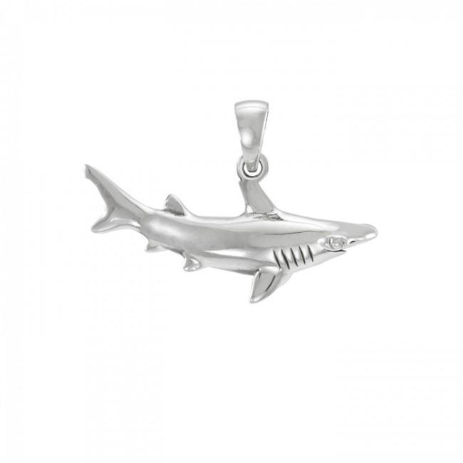 In the world of hammerhead shark beyond you can imagine ~ Sterling Silver Jewelry Pendant TP1057