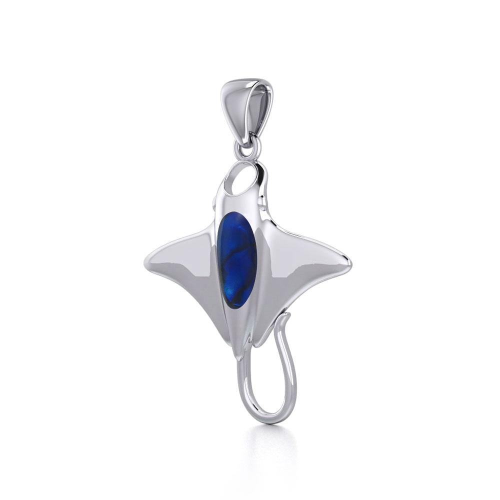 Manta Ray Sterling Silver Pendant TP1068