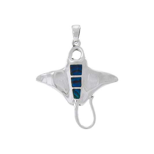 Sterling Silver Pendant with Rectangle Inlaid TP1070