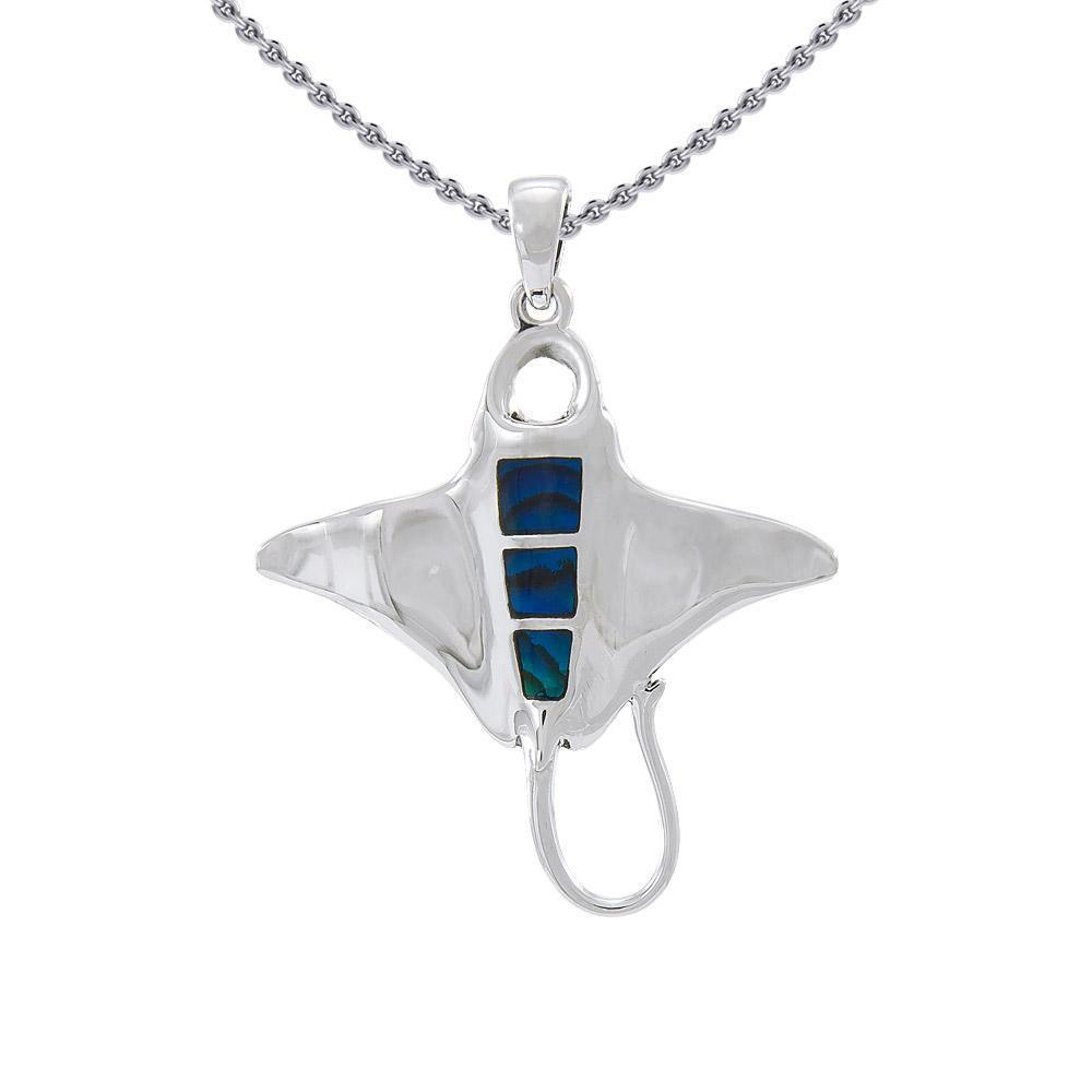 Sterling Silver Pendant with Rectangle Inlaid TP1070