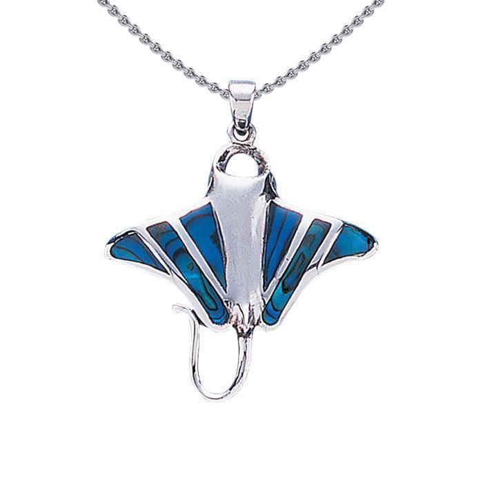 Manta Ray Sterling Silver Pendant TP1078