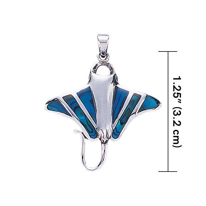 Manta Ray Sterling Silver Pendant TP1078