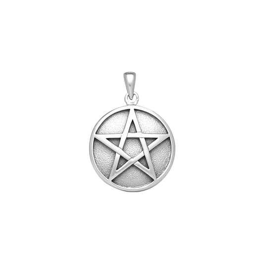 Solid Pentacle Sterling Silver Pendant TP1134