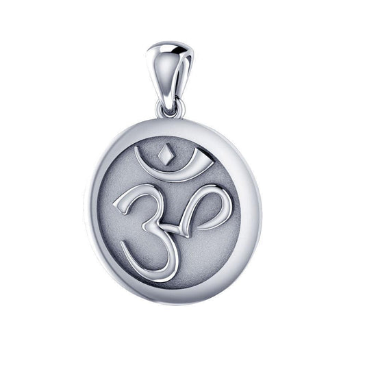 Om Meditation Silver Pendant TP1229