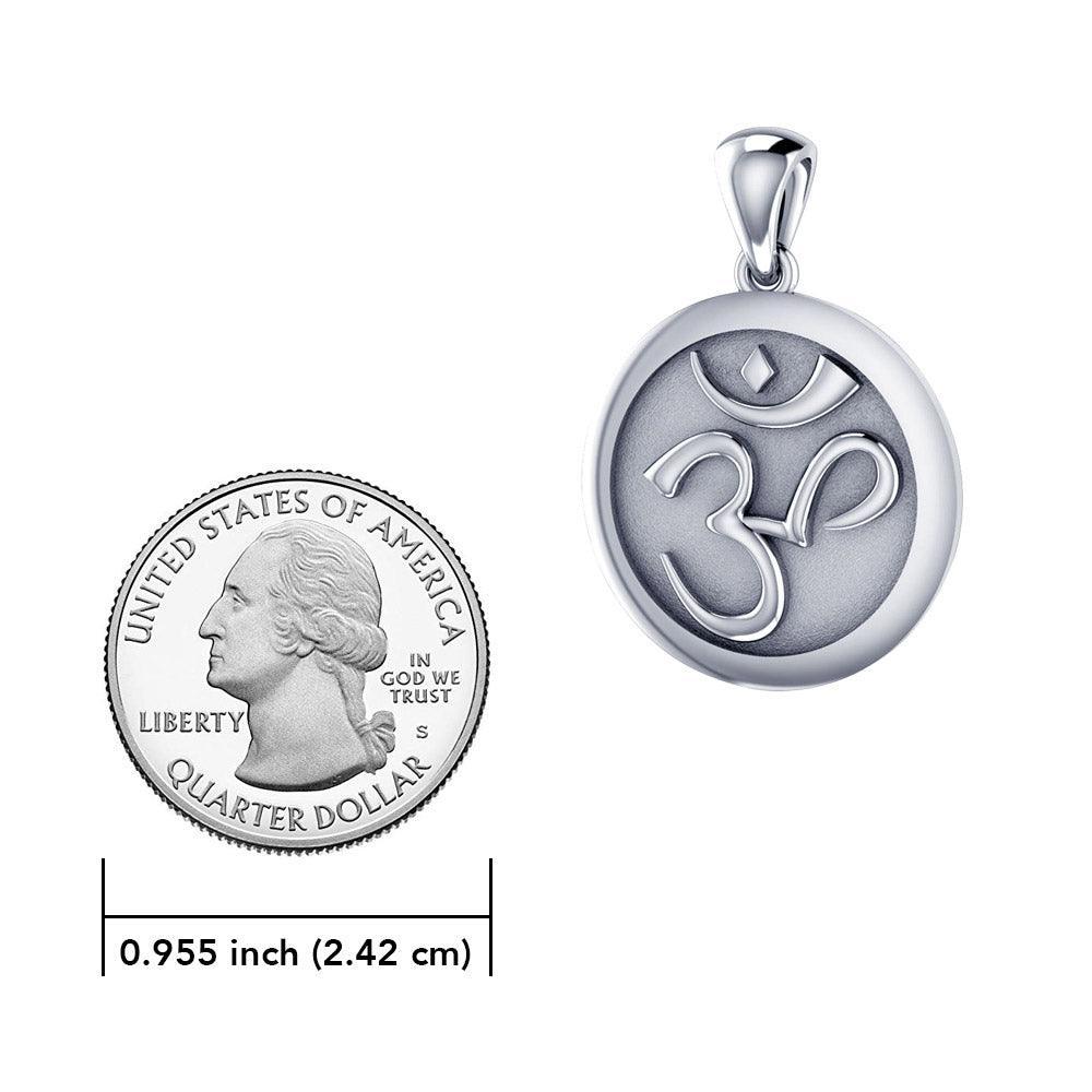 Om Meditation Silver Pendant TP1229