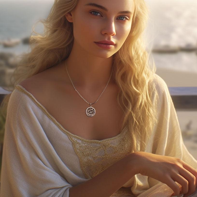 Om Meditation Silver Pendant TP1229