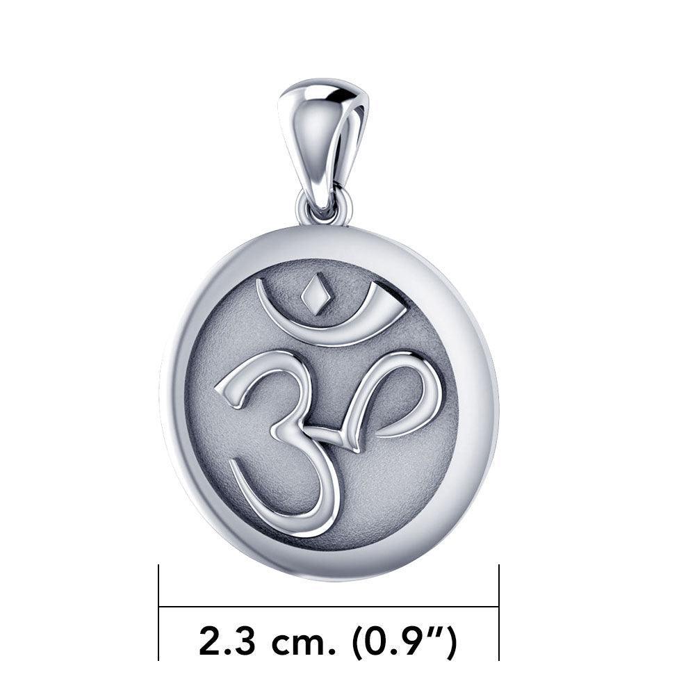 Om Meditation Silver Pendant TP1229