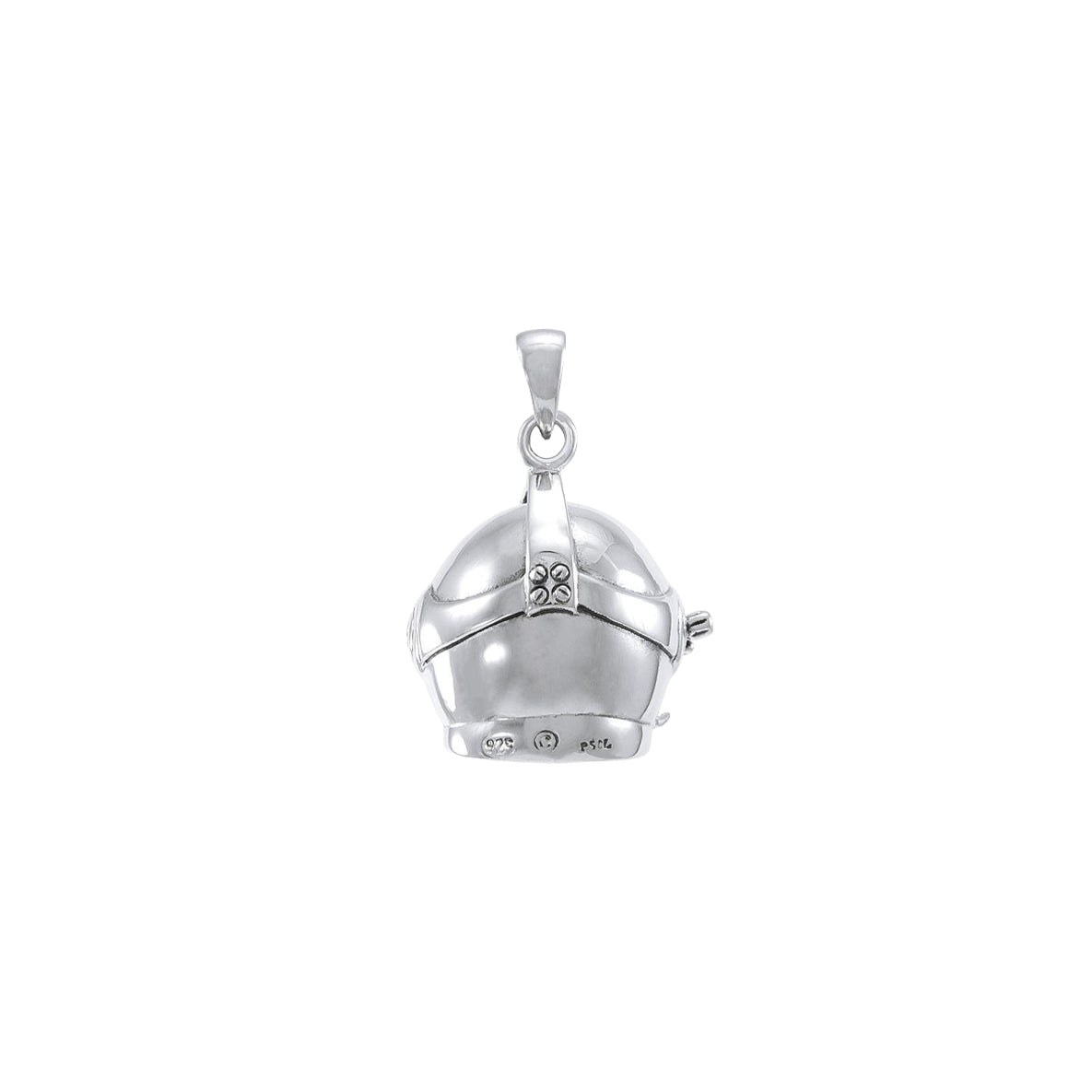 3 Dimensional Diving Helmet Sterling Silver Pendant TP1510*