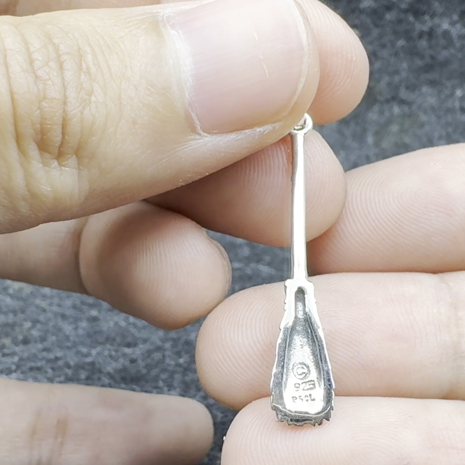 A Classic Wiccan symbol ~ Sterling Silver Broomstick Pendant TP1523