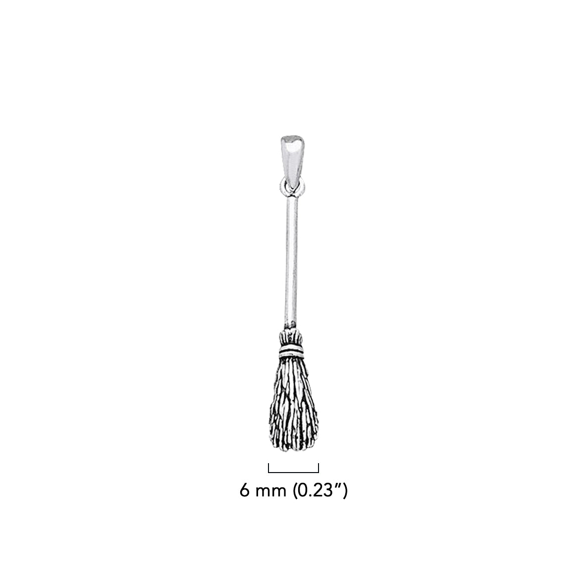 A Classic Wiccan symbol Sterling Silver Broomstick Pendant TP1523*