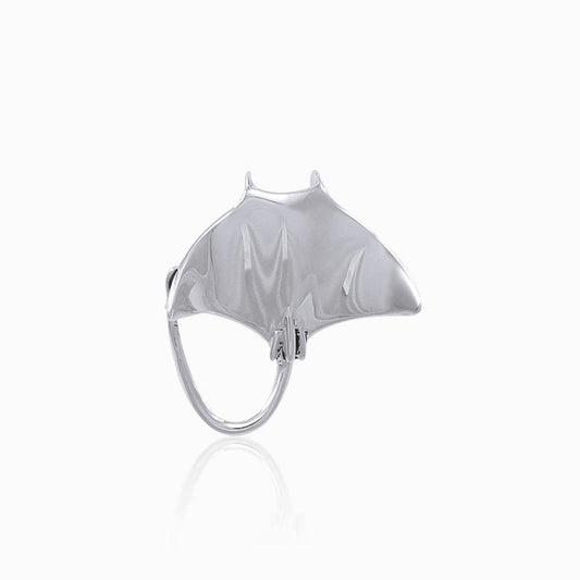 Manta Ray Silver Slider Pendant TP1538