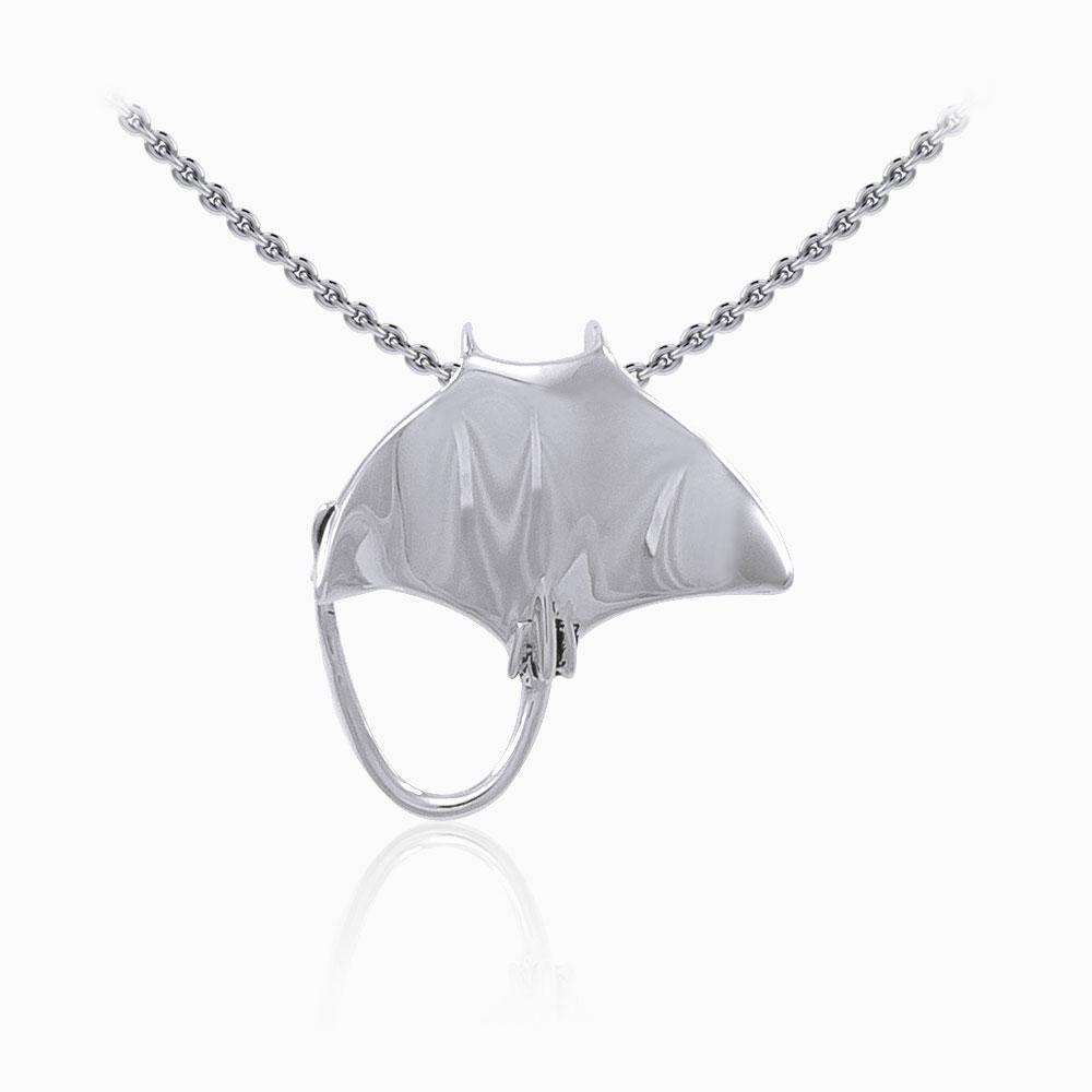 Manta Ray Silver Slider Pendant TP1538
