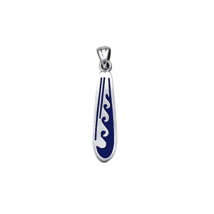 Waves Skimboard Silver Pendant TP1544