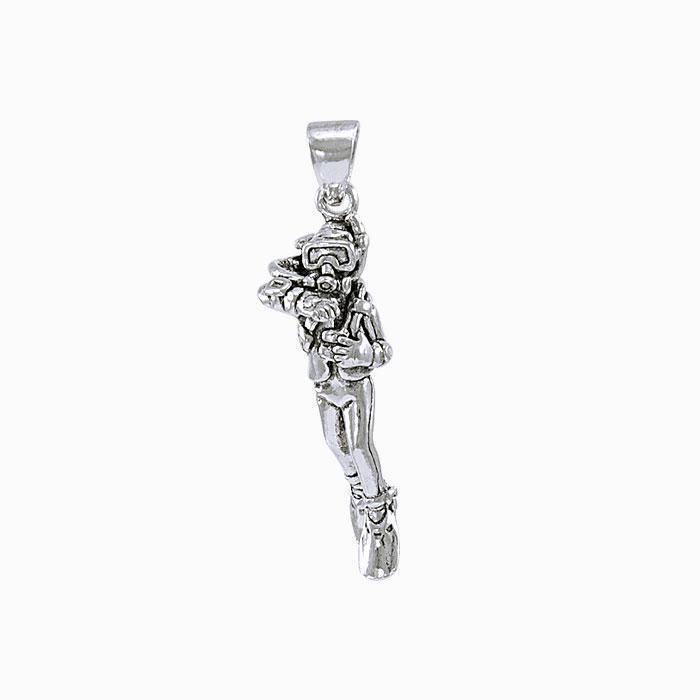 Signaling Diver Silver Pendant TP1562