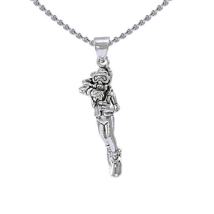 Signaling Diver Silver Pendant TP1562