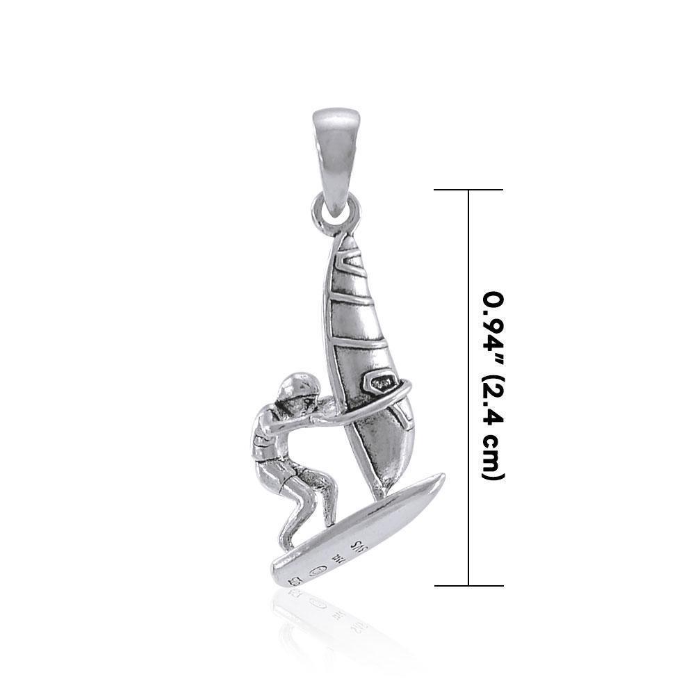 A healing adventure ~ Sterling Silver Surf Pendant Jewelry TP1597