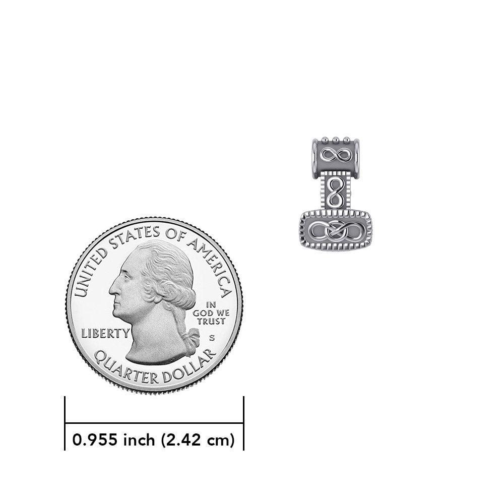 Celtic Thor's Hammer Silver Slider Pendant TP181 - peterstone.dropshipping