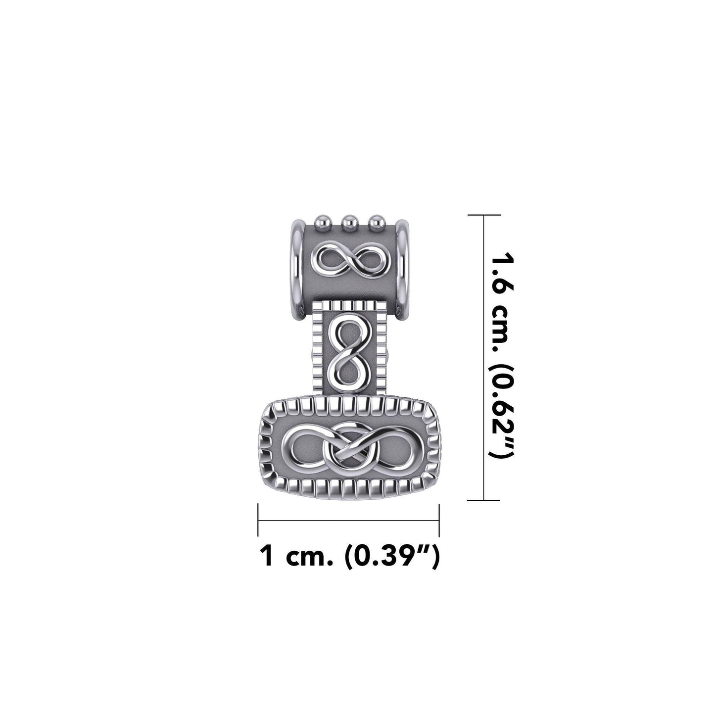 Celtic Thor's Hammer Silver Slider Pendant TP181 - peterstone.dropshipping