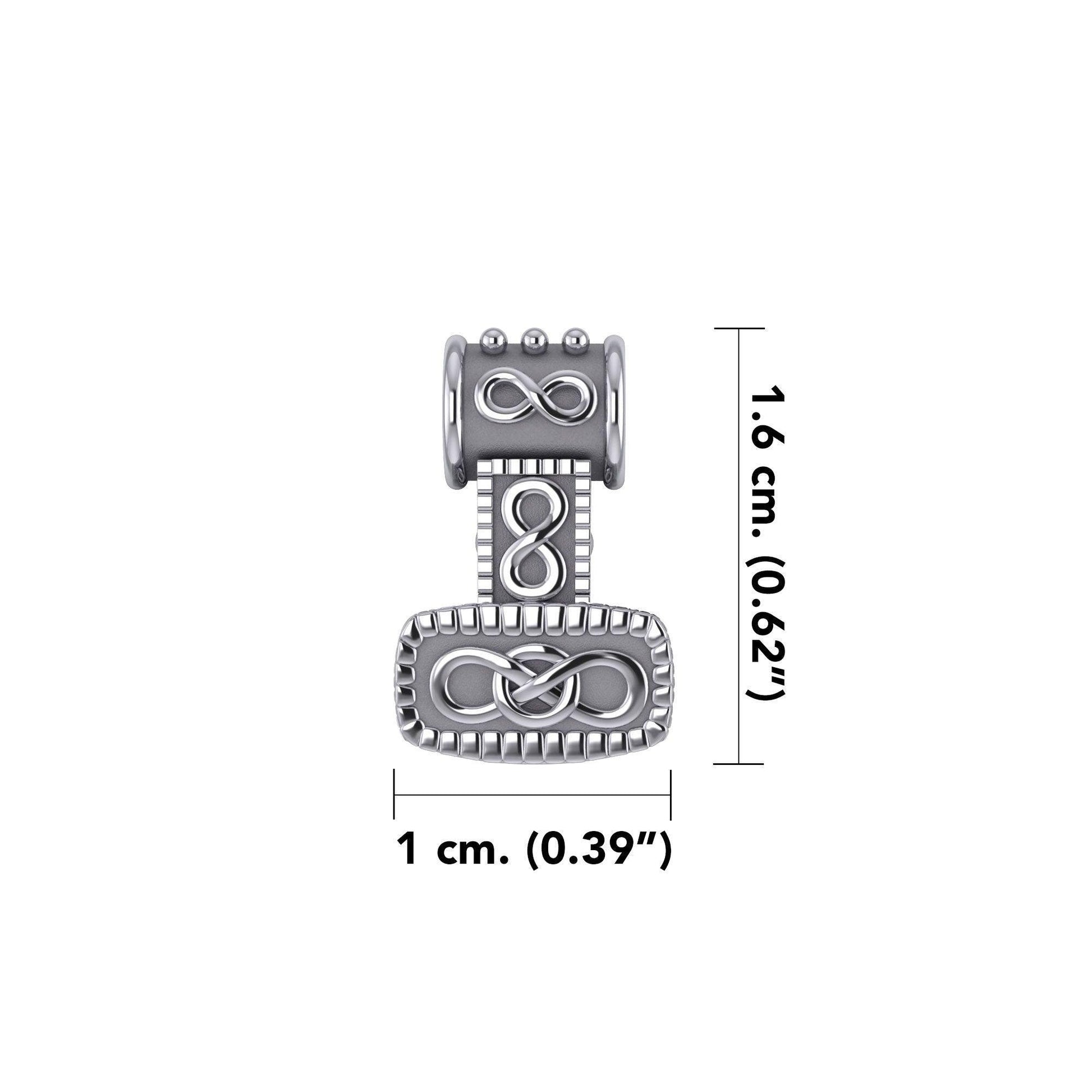 Celtic Thor's Hammer Silver Slider Pendant TP181 - peterstone.dropshipping