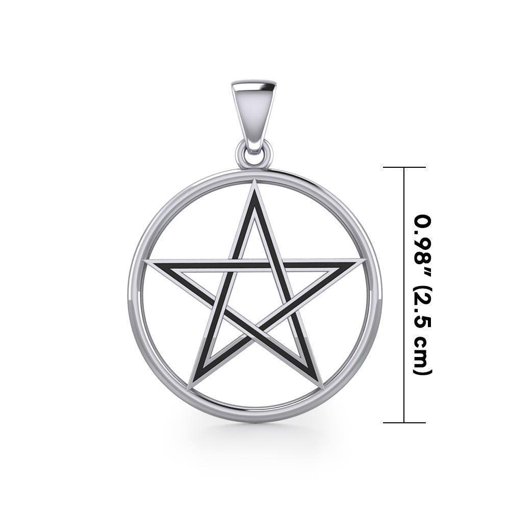 The Beautiful Reminder of a Pentacle Sterling Silver Pendant TP189