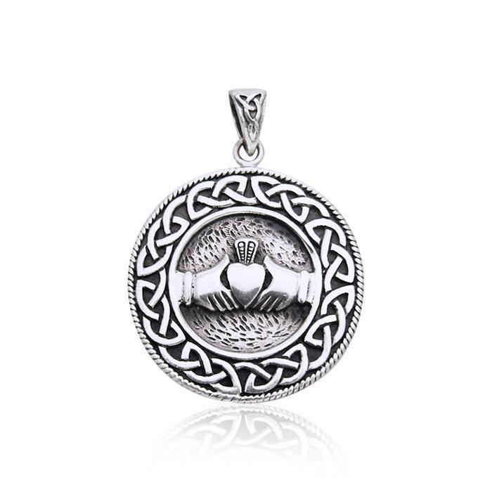 Celtic Knot Claddagh Pendant TP195