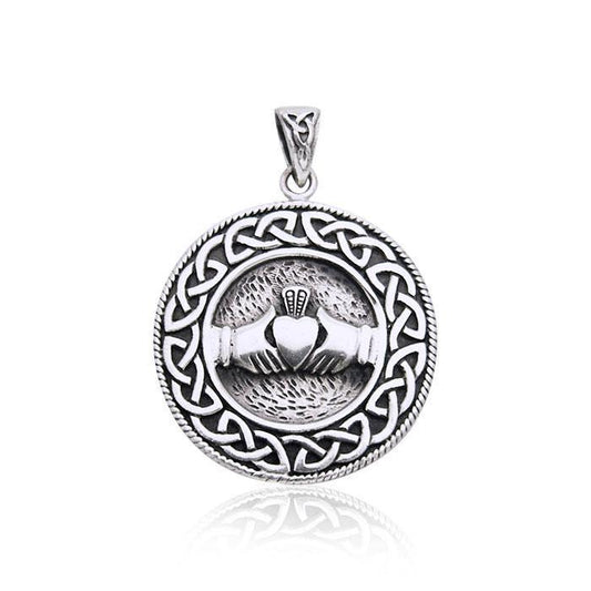 Celtic Knot Claddagh Pendant TP195