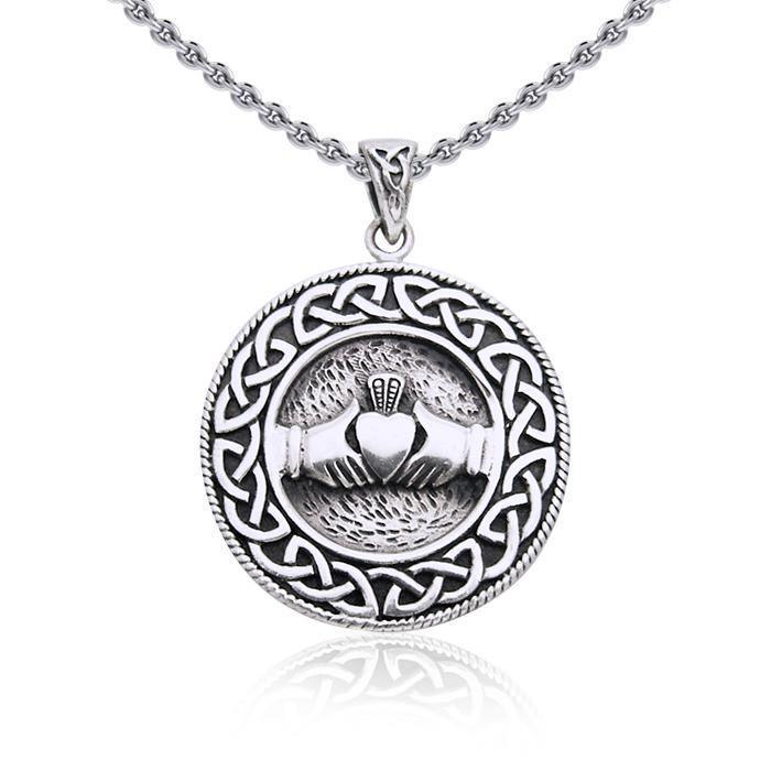 Celtic Knot Claddagh Pendant TP195