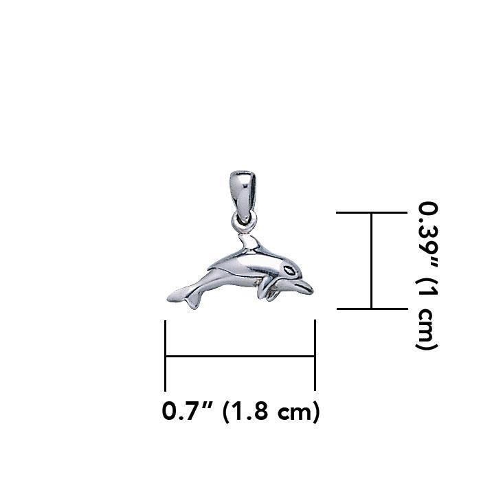 Small Dolphin Sterling Silver Pendant TP2325