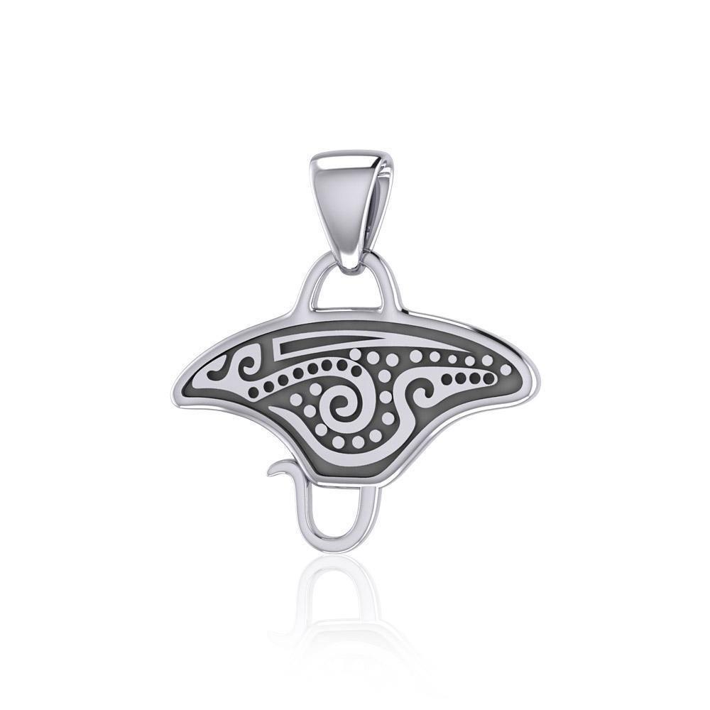 Aborginal Manta Ray Pendant TP2328