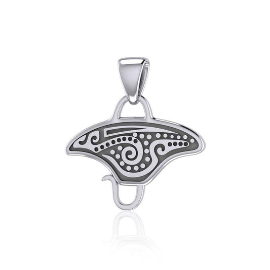 Aborginal Manta Ray Pendant TP2328