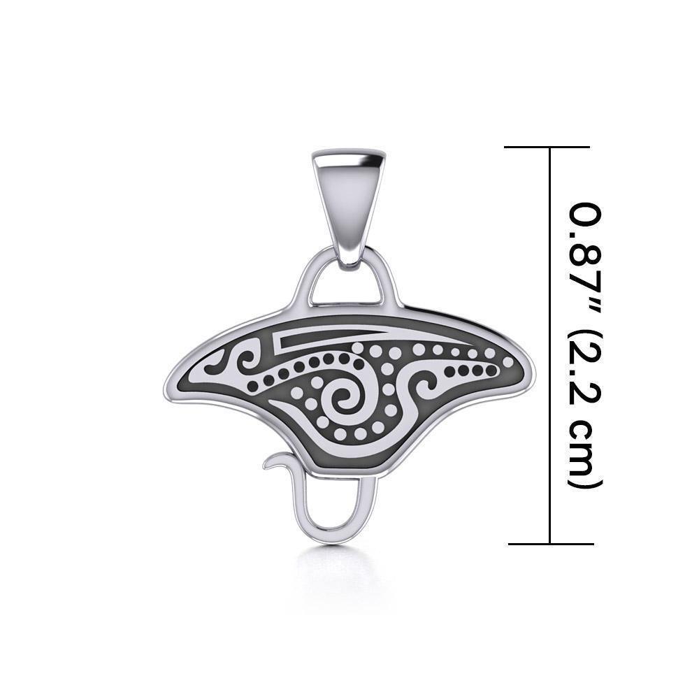 Aborginal Manta Ray Pendant TP2328