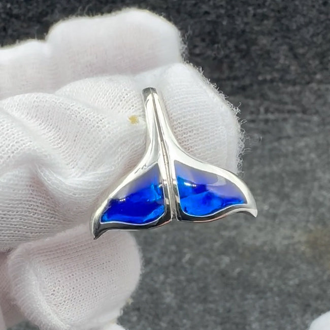 Whale Tail Sterling Silver Pendant TP2333