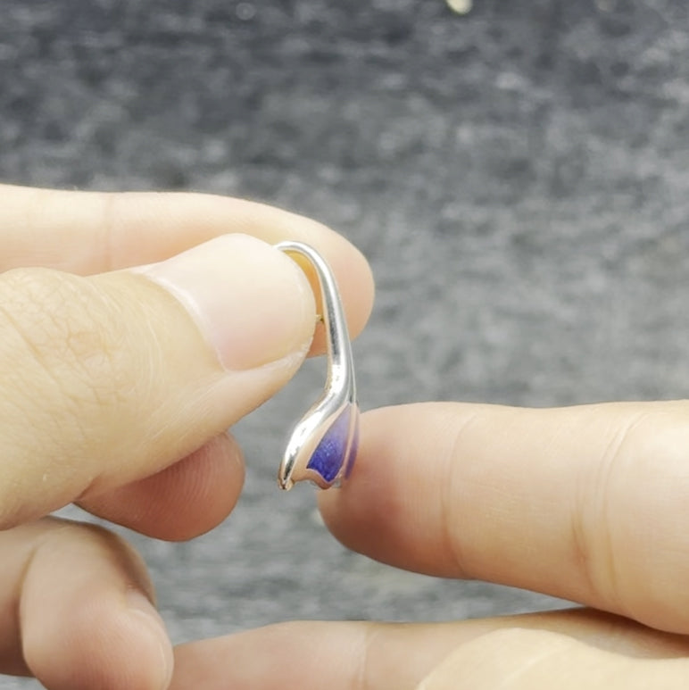 Whale Tail Sterling Silver Pendant TP2333