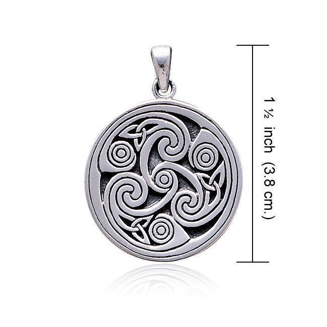 Celtic Silver Spiral Pendant TP239