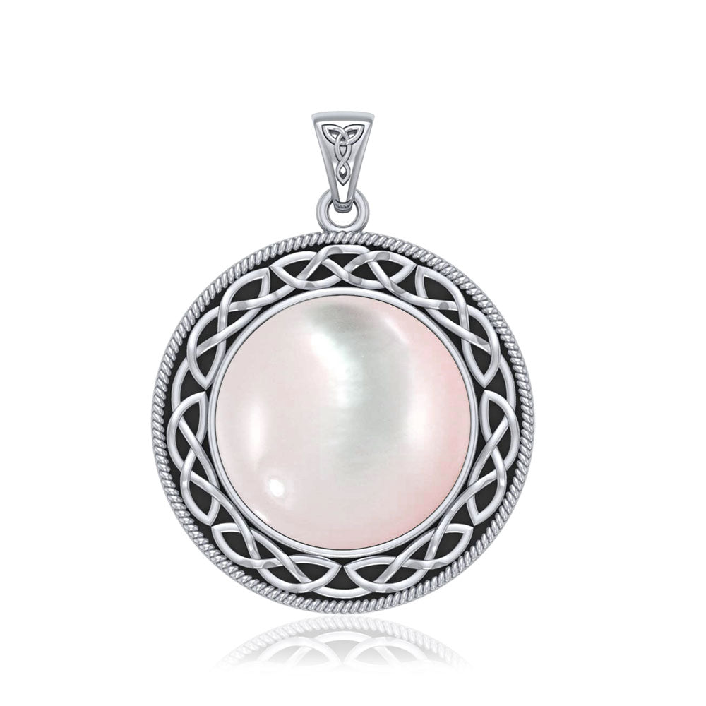The eternity of truth and being ~ Celtic Knotwork Sterling Silver Pendant with Stone TP241