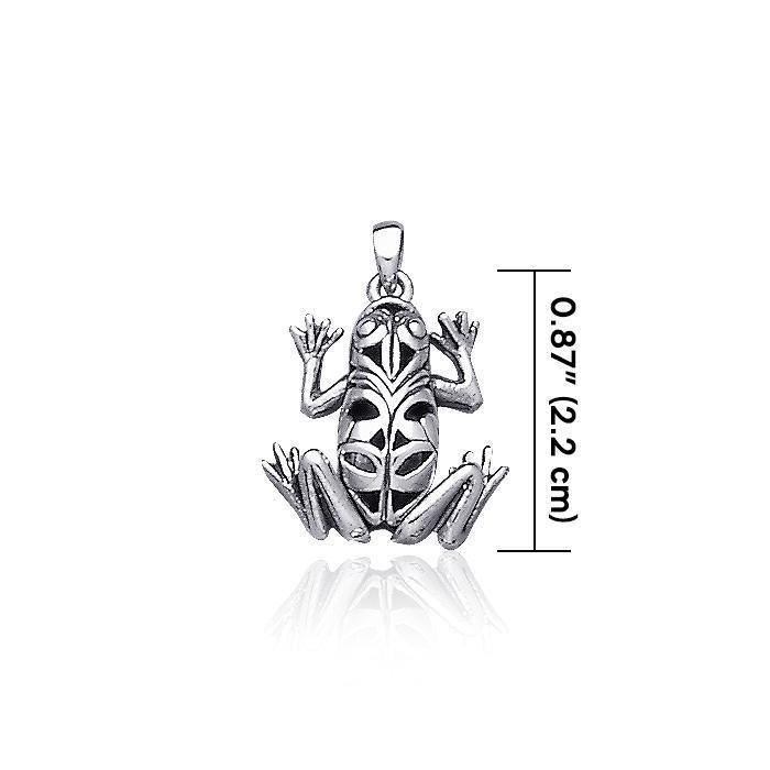 Knotwork Frog Silver Pendant TP2510