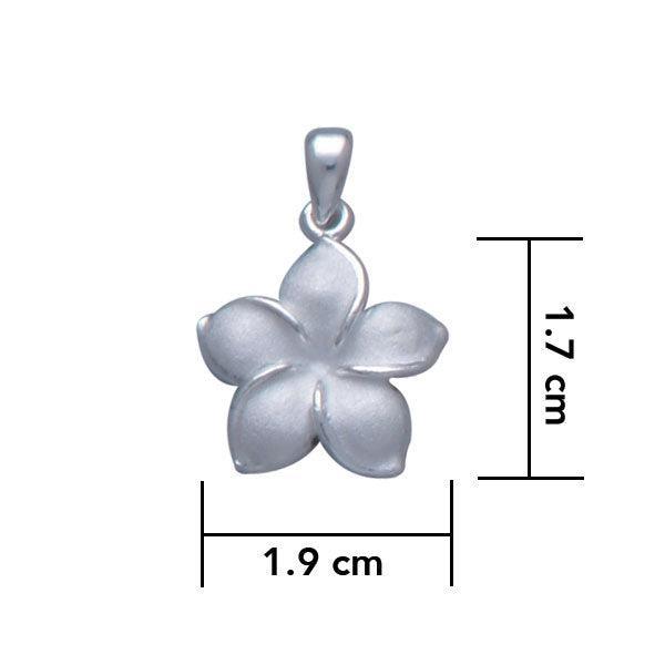 Plumeria - Hawaii National Flower Silver Large Pendant TP2648