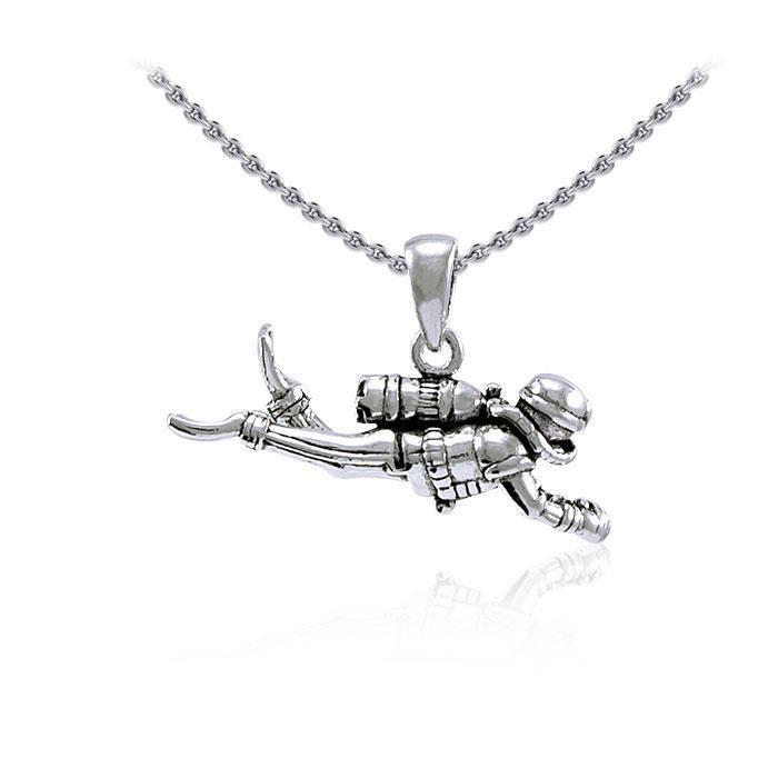 Undersea Bliss Diver Silver Pendant TP2669