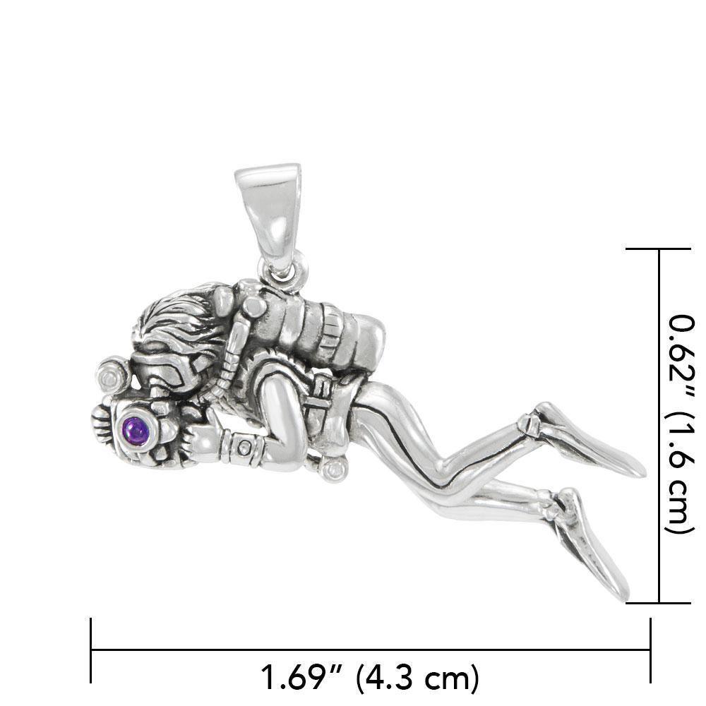 Picture of color and life underwater ~ Sterling Silver Jewelry Pendant TP2715