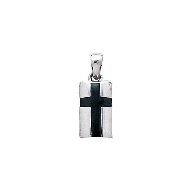 Cross Inlay Silver Pendant TP2789
