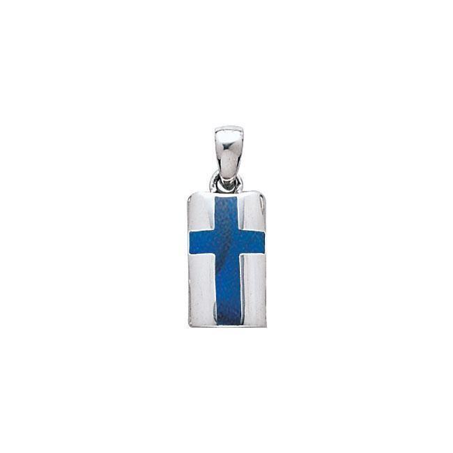 Cross Inlay Silver Pendant TP2789