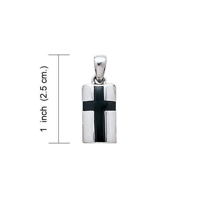 Cross Inlay Silver Pendant TP2789
