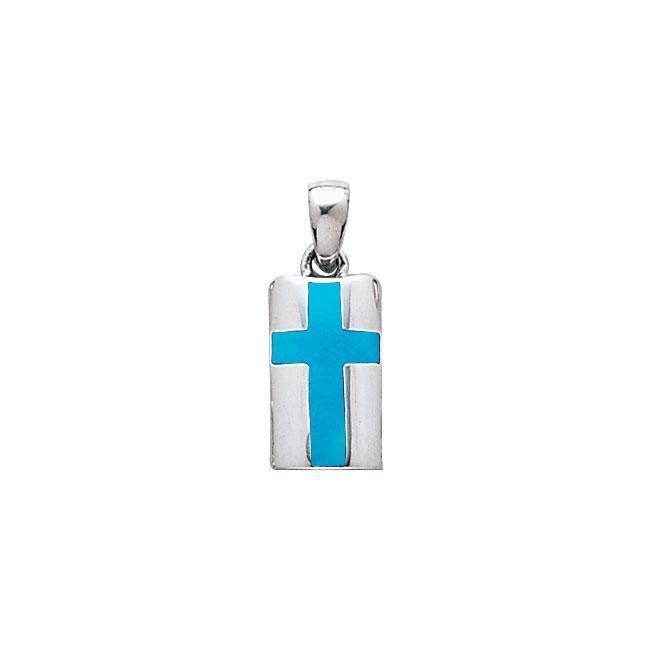 Cross Inlay Silver Pendant TP2789