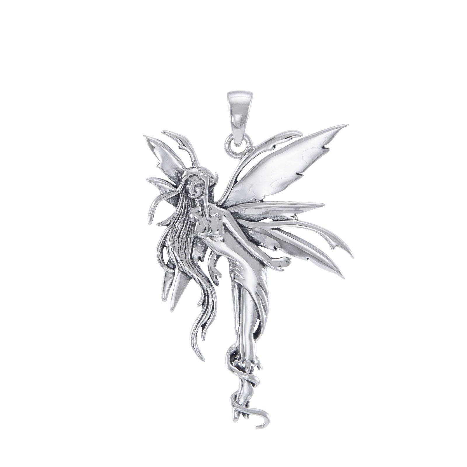 Firefly Fairy Silver Pendant By Amy Brown TP2825 - peterstone.dropshipping