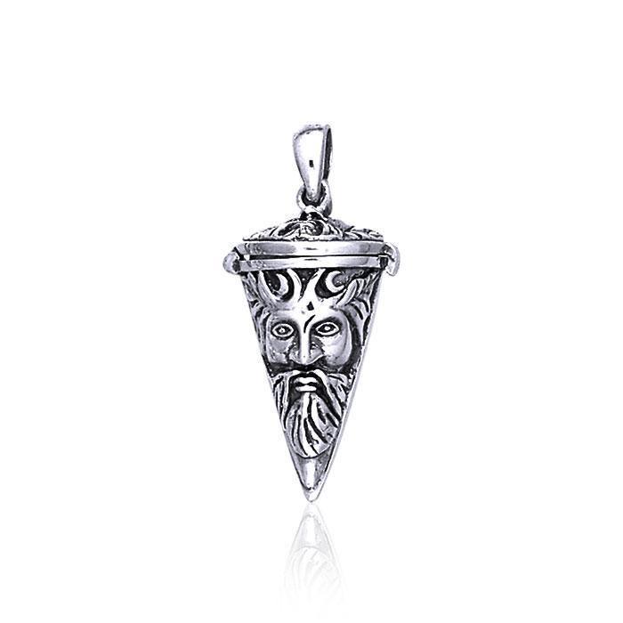 Green Man Pendulum ~ Sterling Silver Pendant TP2853