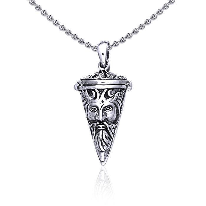 Green Man Pendulum ~ Sterling Silver Pendant TP2853
