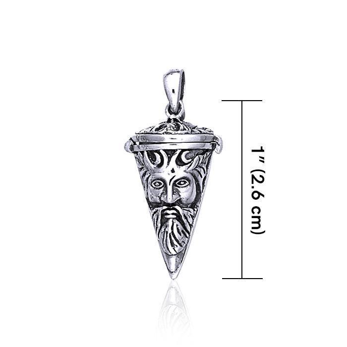 Green Man Pendulum ~ Sterling Silver Pendant TP2853