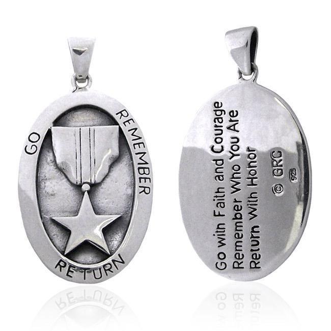 Military Medallion Silver Pendant TP2916