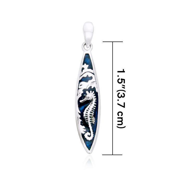 Seahorse, the Sea and the Surf ~ Contrasts of the Ocean Pendant TP3010