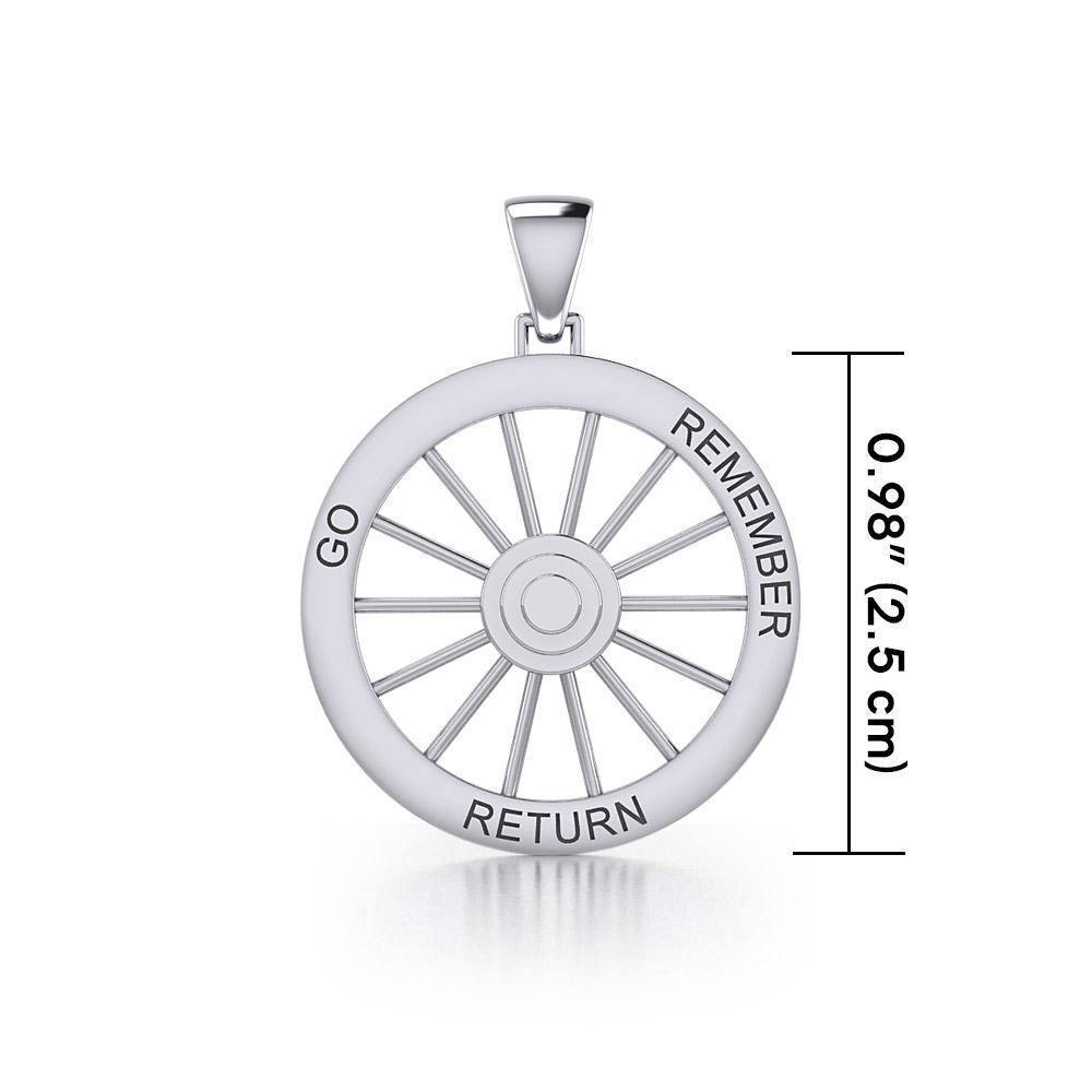 Wagon Wheel Silver Pendant TP3015